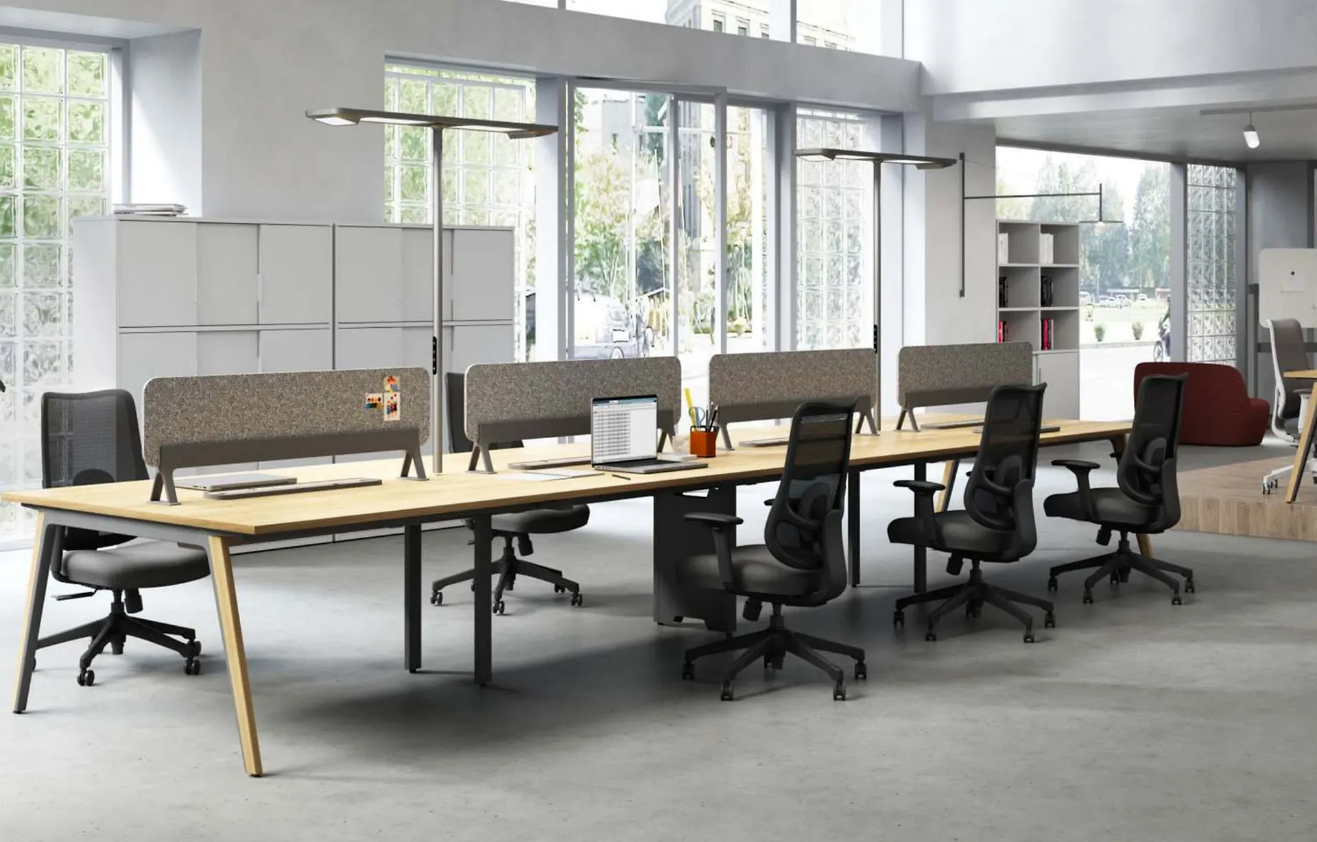 Open-Plan Workstations by Allvero